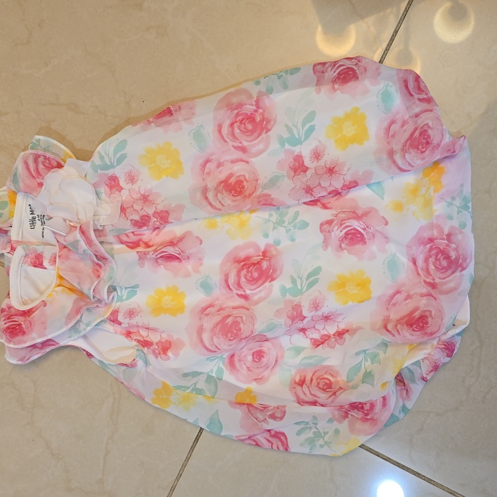 Little Me Pastel Floral Dress